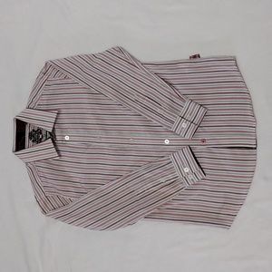 English Laundry Boy's Button Up Shirt Size 7  Red, white and Blue Striped
